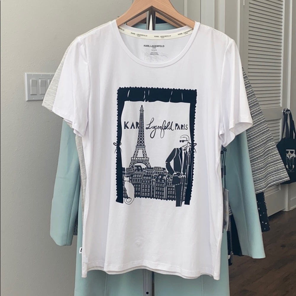 New white Karl Lagerfeld Tshirt